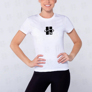 Camisetas Clásicas Casuales de Algodón 90% y Spandex 10% con Estampado de Goma Personalizado al por Mayor, Preencogidas, de Alta Elasticidad, Ajuste Delgado para Mujer - Product Image 3