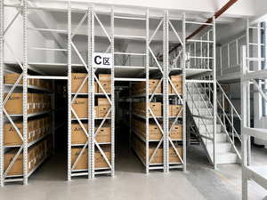 Étagères en acier robustes populaires pour entrepôt, avec plancher en mezzanine, système de rayonnage boulonné et échelle inclinée - Product Image 6