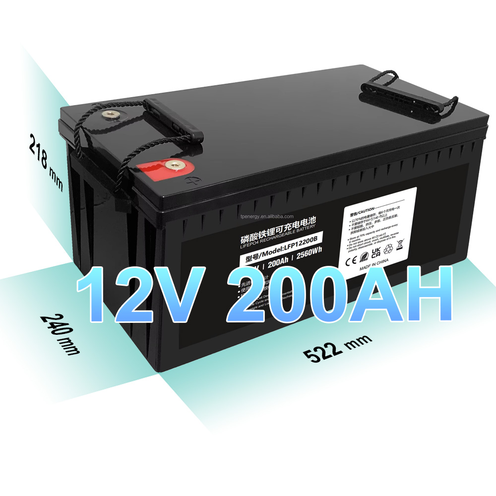 Солнечная батарея 12 В 200Ah Lifepo4 TPEnergy OEM сверхмощный грузовик свинцово-кислотный сменный литиевый аккумулятор 12 В 200Ah