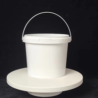 Fabricant en gros 1/2/3/4. Seaux ronds en plastique de 5/5 litres avec couvercles pour l'emballage des aliments
