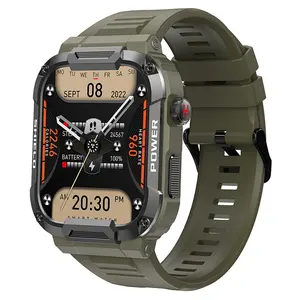 Venta caliente MK66 reloj inteligente 1,85 pulgadas duración de la batería BT llamada IP68 impermeable ritmo cardíaco presión arterial podómetro reloj inteligente