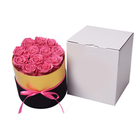 Boîte cadeau de fleurs préservées en usine, rose éternelle, cadeau élégant pour la Saint-Valentin, Noël, Thanksgiving, le Nouvel An chinois