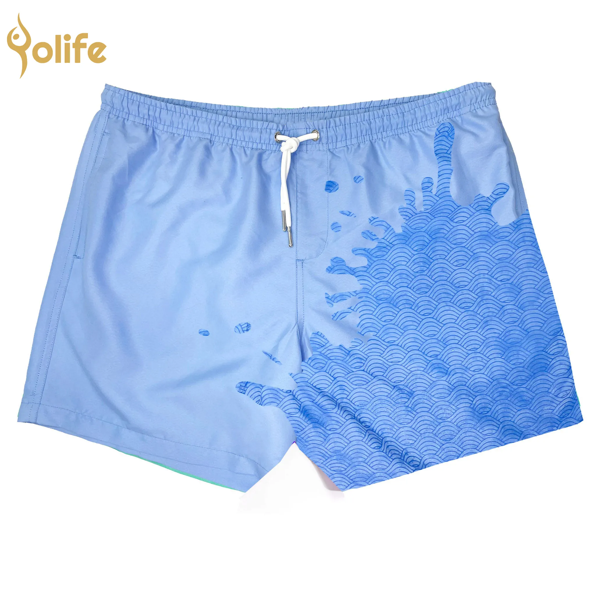 Short de bain en spandex pour hommes, tissu coolmax personnalisé pour les maillots de bain