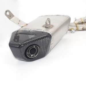 Para Yamaha MT-<span class=keywords><strong>07</strong></span> MT07 hasta <span class=keywords><strong>2022</strong></span> sistema de escape de la motocicleta Fondo Header mediados enlace de deslizamiento en silenciadores de acero inoxidable - Product Image 4