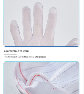 Guantes de seguridad electrónicos ESD antiestáticos blancos de dedo completo con patrón de rayas Guantes DE TRABAJO protectores - Product Image 3