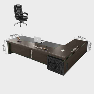 مكتب خشبي تنفيذي على شكل حرف L مكاتب مكتب مكتب مدير مكتب فاخر طاولة دراسة - Product Image 2