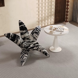 Sillón Individual Francés, Silla de Ocio Única en Forma de Pétalo para el Hogar, Sala de Estar, Hotel, Tela, Muebles de Sofá Súper Cómodos - Product Image 3