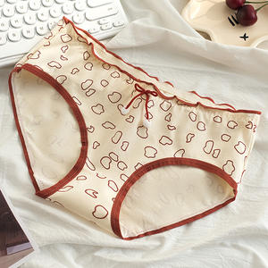 Cómodas bragas culotte femeninas <span class=keywords><strong>de</strong></span> tiro medio <span class=keywords><strong>de</strong></span> corte alto <span class=keywords><strong>de</strong></span> algodón puro calzoncillos femeninos suaves lindo estilo diario para mujeres <span class=keywords><strong>de</strong></span> talla grande - Product Image 5