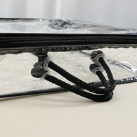 Sac de rangement en PVC avec fermeture éclair en fil d'acier pour garage et placard - Durable, transparent, anti-poussière, pliable, avec cordon de serrage, personnalisable par estampage à chaud