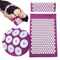 3pcs Yoga Acupuncture Massage Oreiller Sac de rangement Coussin Pied Tapis Aiguille Soulager Dos Cou Sciatique Douleur Relax Muscles Spike Pads