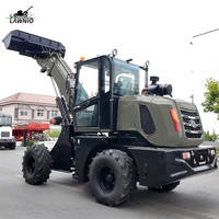 Ücretsiz Kargo Teleskopik Yükleyici LAWNIO 1500kg Anma Yük Kapasitesi Yüksek Yükleme Tekerlekli Yükleyici için Hızlı Ataşman Değiştirme