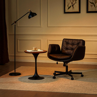 Chaise de maquillage en cuir PU confortable, pivotante et réglable, pour ordinateur, bureau, maison