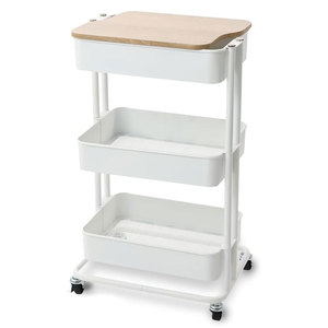 Multi Function Green Plant Shelf With <strong>Wheels</strong> 3 Tier Mobile Snack Storage Cart <strong>Rack</strong> Kitchen With Tray Fruits <strong>Vegetables</strong> Organizer - Product Image 2