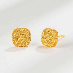 Nuovi Orecchini alla Moda in <span class=keywords><strong>Oro</strong></span> Au750, Orecchini a Perno in <span class=keywords><strong>Oro</strong></span> Giallo Puro 18k, per Uomo, Donna e Bambini, Ideali per Creazione di Gioielli - Product Image 1