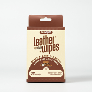 Lingettes écologiques pour le nettoyage du cuir, 20 sachets en boîte, lingettes humides individuelles pour l'entretien du cuir et des chaussures - Product Image 1