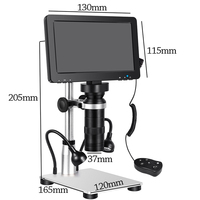 Mikroskop Digital Layar LCD 7 Inci 1200X dengan 8 Lampu LED untuk Inspeksi Koin dan Stempel