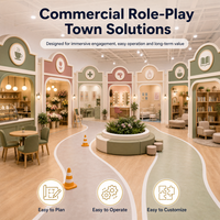 Équipement de terrain de jeu intérieur commercial, coloris pastel, pour magasin, avec sièges arrondis pour vitrine, certifié CE, pour Play Cafe