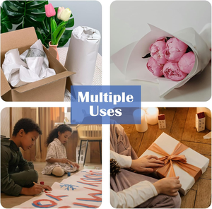 Fogli di Carta Bianca Rivestita per Riempimento Scatole da Trasloco e Protezione di Oggetti Fragili, Materiali Riciclati - Product Image 4