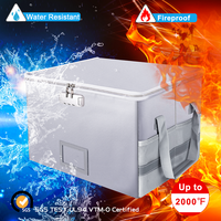 Organizador de archivos plegable grande Caja de almacenamiento de documentos Estuche de documentos impermeable a prueba de fuego