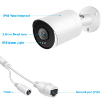Caméra IP POE 5MP, caméra de surveillance CCTV, caméra extérieure, microphone/audio intégrés, détection de mouvement, H265 WDR