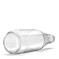 Botol Kaca Super Flint Mewah Transparan 300ml 350ml 500ml dengan Tutup Sekrup untuk Air, Cetak Logo Sesuai Pesanan