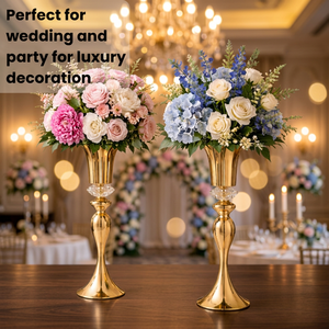 Support de vase à fleurs Aimexn GoldIron, élégant centre de table pour mariage, support décoratif en métal pour fleurs, fête, haute qualité - Product Image 3