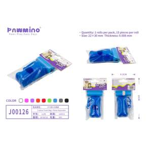 Sacs à déjections canines biodégradables et imperméables à motif patte, rouleaux colorés, lot de 15 – Vente chaude - Product Image 6