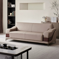 Ensemble de canapés de bureau en cuir écologique moderne blanc luxueux, modulaire, 1 à 3 places, facile à nettoyer, pour la maison, le bureau, le salon, commercial
