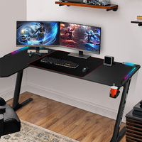 Aor Esports bureau de jeu ordinateur bureau Table de course bureau RGB LED Fiber de carbone chargeur USB sans fil