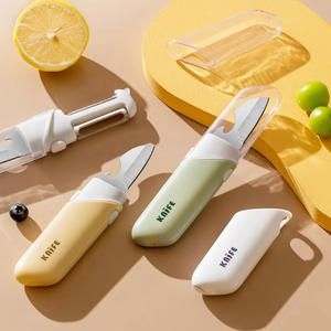 Couteau à fruits compact et pratique pour la cuisine, éplucheur de melon, ustensile de cuisine avec grattoir à éplucher - Product Image 4
