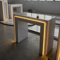 Fournitures de fête, table de réception de mariage, table en acrylique lumineuse moderne, bar, table de mariage, support à gâteau, fournitures de décoration de mariage