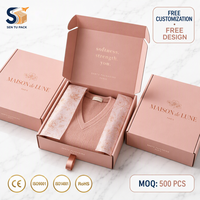 Boîte à vêtements personnalisée, boîte d'expédition en carton ondulé, emballage couleur, vente en gros, directement de l'usine, OEM ODM