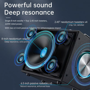 Kae M8 hoạt động PA Bluetooth Loa 330W điện ngoài trời khuếch đại karaoke rạp hát tại nhà Loa siêu trầm sân khấu Màn hình Phòng thu hệ thống âm thanh - Product Image 3