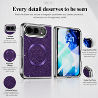 Coque magnétique pliable avec revêtement en poudre, protection anti-traces de doigts avec matrice d'aimants intégrée pour iPhone Ultra Fold Screen