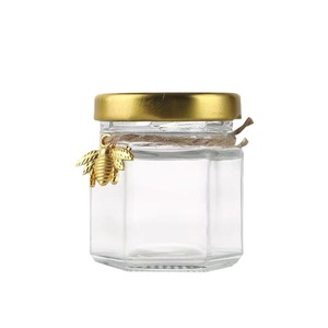 Barattoli di vetro esagonali vuoti da 45 ml (1,5 oz) con tappo a vite e contagocce, serigrafati, per miele, alimenti per bambini, bomboniere per baby shower - Product Image 2