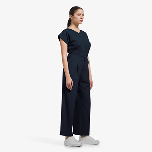 Conjunto de Uniforme Médico <span class=keywords><strong>para</strong></span> Enfermeras y Doctoras, Talla XL, con Logotipo Personalizado, Transpirable, de Spandex, Blusa de Jersey, Bata de Laboratorio, Uniformes de Hospital, Tallas Grandes, OEM - Product Image 2