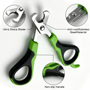 Coupe-ongles pour chat portable et sûr, nouveau modèle personnalisé, de haute qualité, en acier inoxydable, avec lames angulées de précision en TPR et poignée stable - Product Image 3