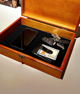 Luxury Handmade <b>Wooden</b> Storage Box with Brass Latch Decorative Keepsake Box <b>Rustic</b> Organizer Gift Box Home Office Storage - Product Image 4