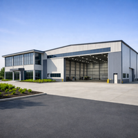 Edificio Prefabbricato con Spazi Commerciali, Magazzino e Uffici per Capannone Industriale in Struttura d'Acciaio