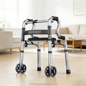 Andador con Asiento - Ayuda de Movilidad de Aluminio Ligero con Altura Ajustable para Personas Mayores - Product Image 1