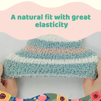 Chaud Super Doux Antidérapant Grip Hiver Fluffy Microfibre Casual Home en utilisant Cheap Crew Sleeping Sock, Turquoise et bande blanche