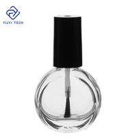 Flacons de vernis à ongles en verre transparent, noir mat, blanc, personnalisables, vides, avec bouchon et pinceau, 3ml-15ml, MOQ 100 pièces