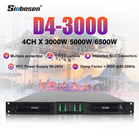 Amplificateur de puissance numérique D4-3000 4 canaux 3000w RMS avec processeur numérique DSP LA448 4x8, équipement de scène de tournée audio