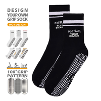 Chaussettes en coton personnalisées avec logo antidérapant pour Pilates, fabricant de chaussettes antidérapantes pour femmes, personnalisation de chaussettes de yoga