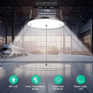 德国仓库库存工业飞碟发光二极管高棚灯100W 200W 300W 6500K工厂长寿命聚光灯IP65车间 - Product Image 3