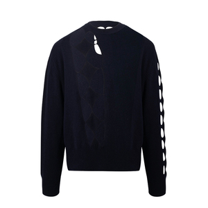 เสื้อสเวตเตอร์แบบสวมหัวสำหรับผู้ชายเสื้อสเวตเตอร์ผ้าวูล Merino สำหรับผู้ชายเสื้อถักออกแบบโลโก้ได้ตามต้องการ - Product Image 1