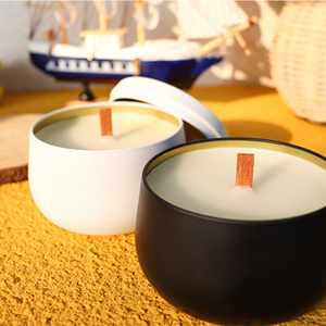 <span class=keywords><strong>Bougie</strong></span> Fabrication Bougies Parfumées Soja Fer Blanc Aromathérapie <span class=keywords><strong>Bougie</strong></span> avec Mèche en Bois - Product Image 2