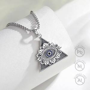 Erryshine-collar de plata de primera ley <span class=keywords><strong>con</strong></span> forma de <span class=keywords><strong>ojo</strong></span> de Diablo, colgante de plata de gyptian 925 - Product Image 4