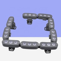 Rondelle murale lumière RGB DMX512 couleur modulaire 3D LED étanche Flexible pour l'éclairage linéaire de jardin paysage extérieur