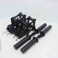 Support de Squat Multifonctionnel Portable et Réglable en Tube Carré d'Acier 75/60/50mm, Équipement Coulissant avec Capacité de Charge de 200KG/100KG